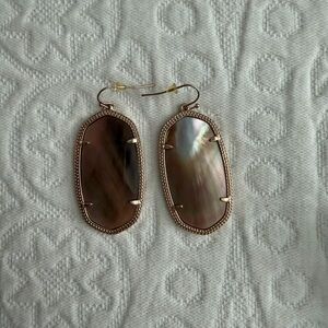 Kendra Scott Rose Gold Mother-of-Pearl Drop Earrings